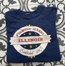 VTG 1980s University of Illinois Fighting Illini Crewneck 80s Sweatshirt Small