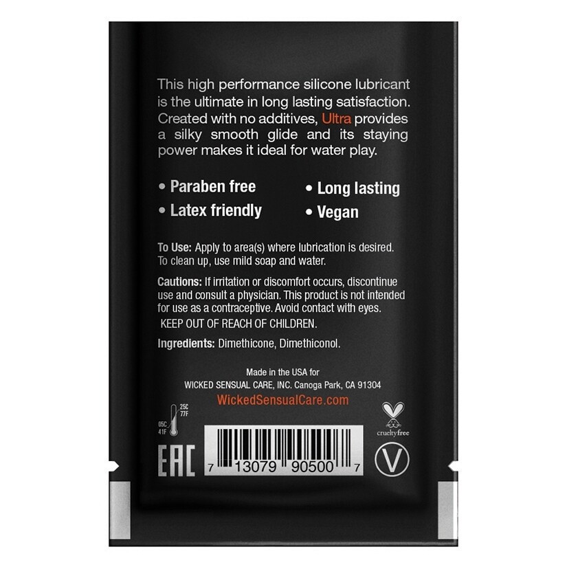 Wicked Ultra Silicone Based Lubricant💋Personal Intimacy Lube Long