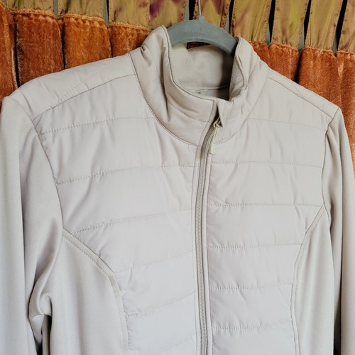 Avalanche Outdoor Supply Reflective Quilted Jacket Pockets Full Zip Large Beige - Picture 5 of 20