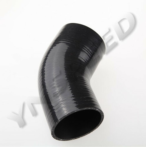 45 Degree 2.5" ID To 2'' ID Turbo Silicone Hose Coupler Intercooler Pipe Black - Picture 5 of 6