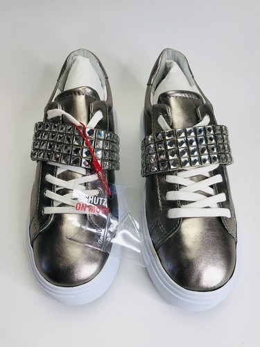 Schutz Maiva Damen-Schnürschuhe Metallic-Leder Kristallverzierung 6,5B - Bild 3 von 8