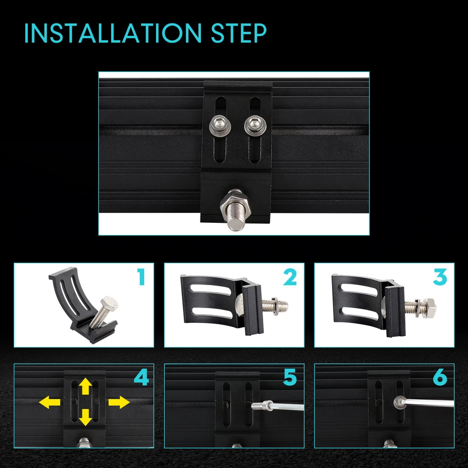 Barra de luz LED de 20 pulgadas punto de inundación camión todoterreno conducción camión niebla + 4 cápsulas de 4" Foto 4 de 4