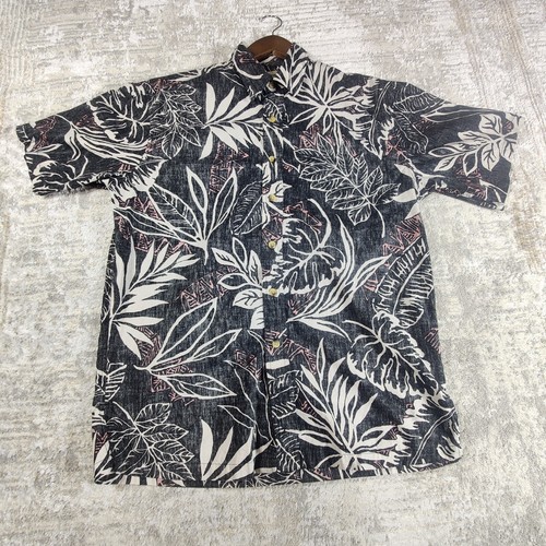 Cooke Street Hemd Herren Größe Small Knopfleiste Hawaii Reverse Print Tasche AOP