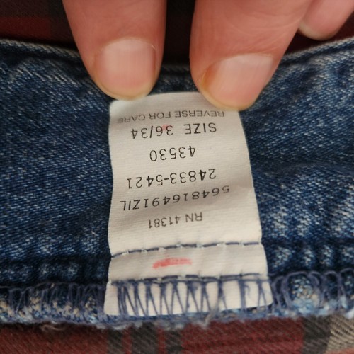 Seltener Vintage 80er Jahre ? Polo Ralph Lauren Flanell gefüttert Double Knee 36x34 Jeans Arbeit USA - Bild 13 von 14