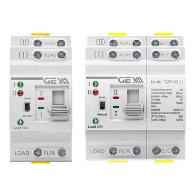 GEYA Mini Dual Power Automatic Transfer Switch 25-63A Grid to Generator 110/220V