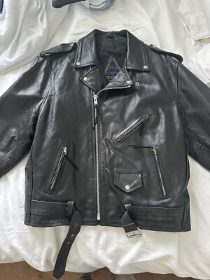 vintage mens leather motorcycle jacket
