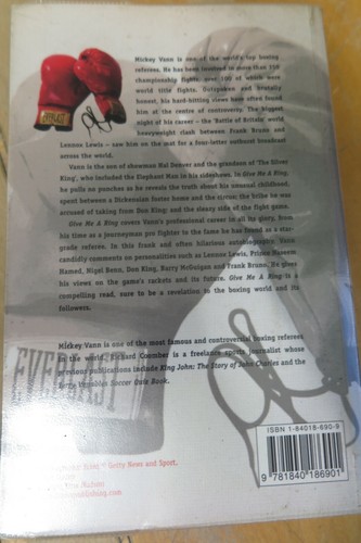 BOXING BOOK - GIVE ME A RING by MICKEY VANN - PAPERBACK 2003 - Picture 3 of 3