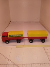 matchbox mercedes truck and trailer transcontinental nm w/canopys