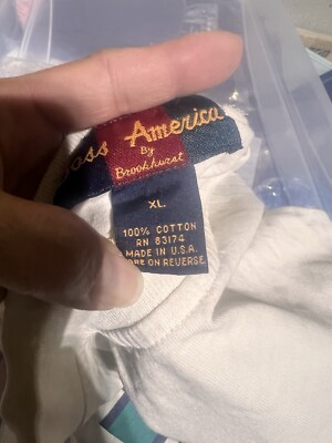 Vintage Boss America Shirt Mens XL White Spell Out Logo Vintage Boss America Shirt Mens XL White Spell Out Logo