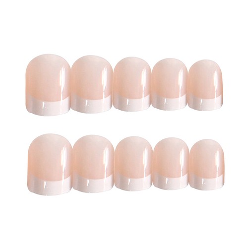 French White Gradient Nail Decor Press On Nails 24Pcs Fake Nail Nails Extensi x - Picture 6 of 16