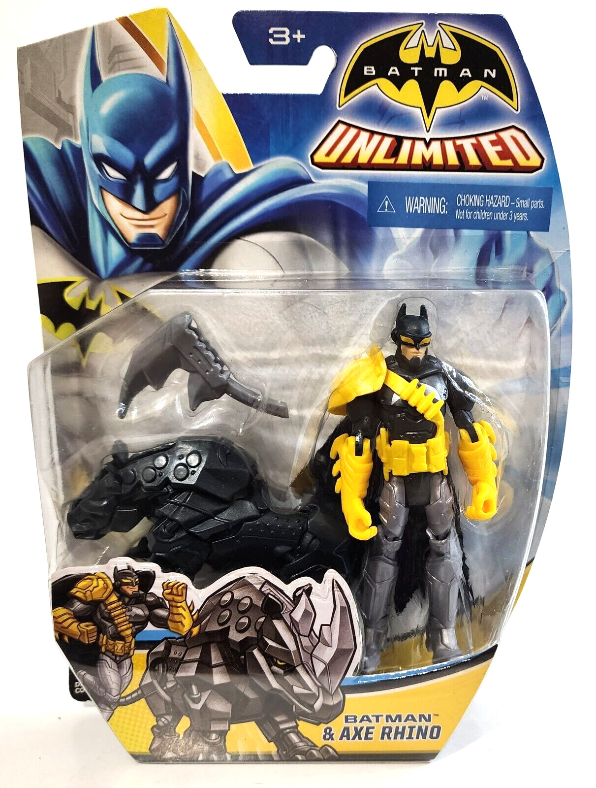 Batman Unlimited BATMAN & AXE RHINO  4” DC Comics CDV94