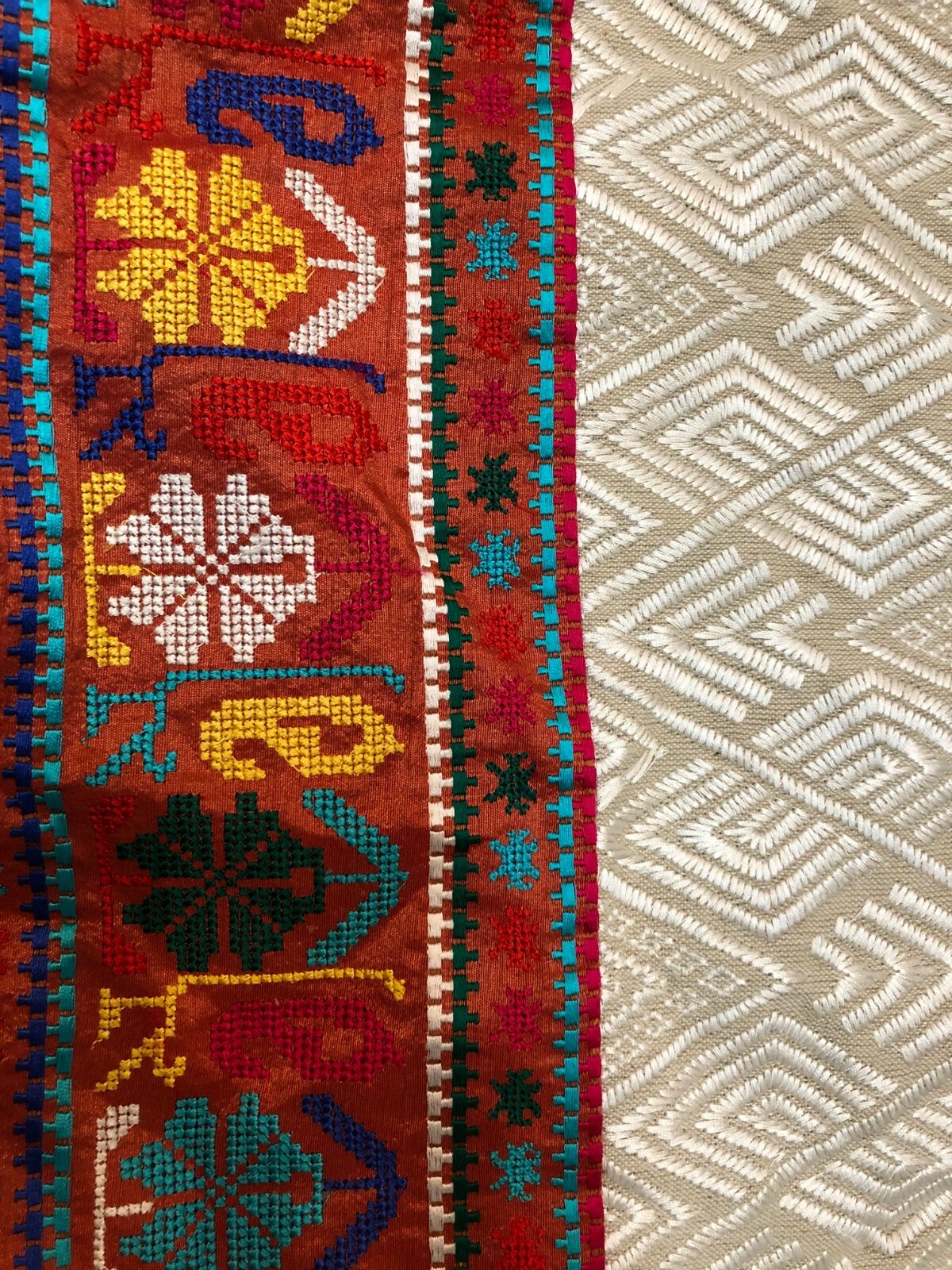 unbranded set of 3 decorative embroidered colorful pillow case covers