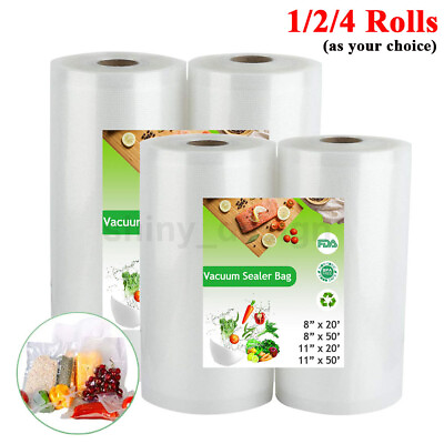 #ad #ad Giant Rolls 8quot;x50#x27; 11quot;x50#x27; 8x20 Vacuum Sealer Bags Food Saver Embossed Bag 4 Mil $37.99