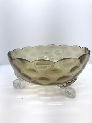 Glass Coin Dot Spot Optic Applied Scroll Feet
