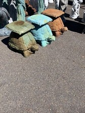 New Heavy Solid Concrete Turtle Seat 3 Stain Colors Available