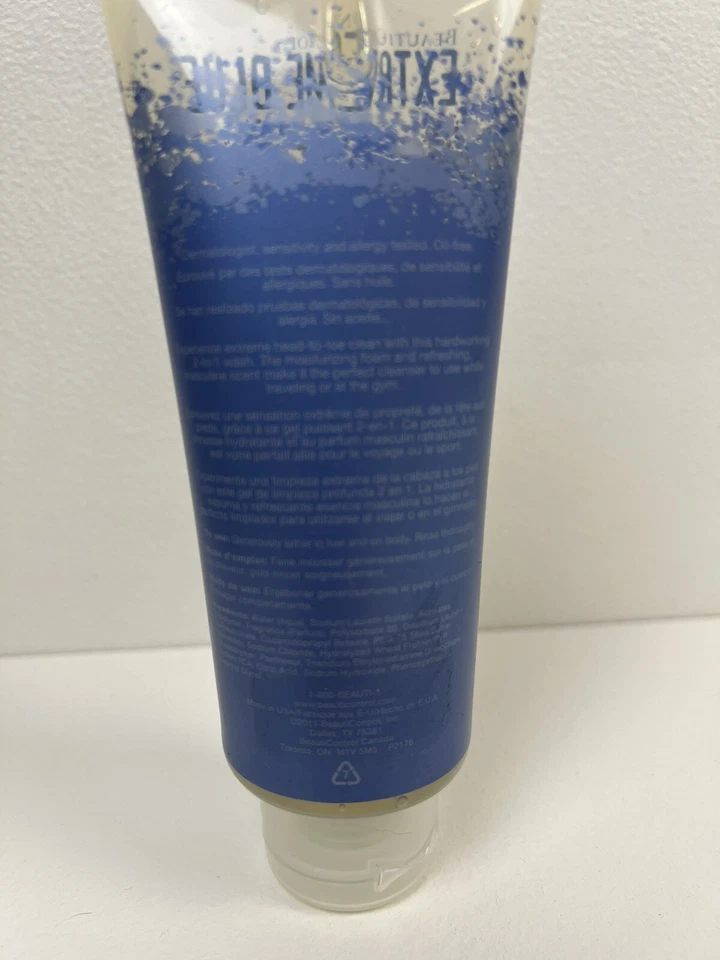 Gel de lavado corporal y cabello Extreme Blue para hombres 6,7 oz Beauti Control nuevo sellado Foto 3 de 3