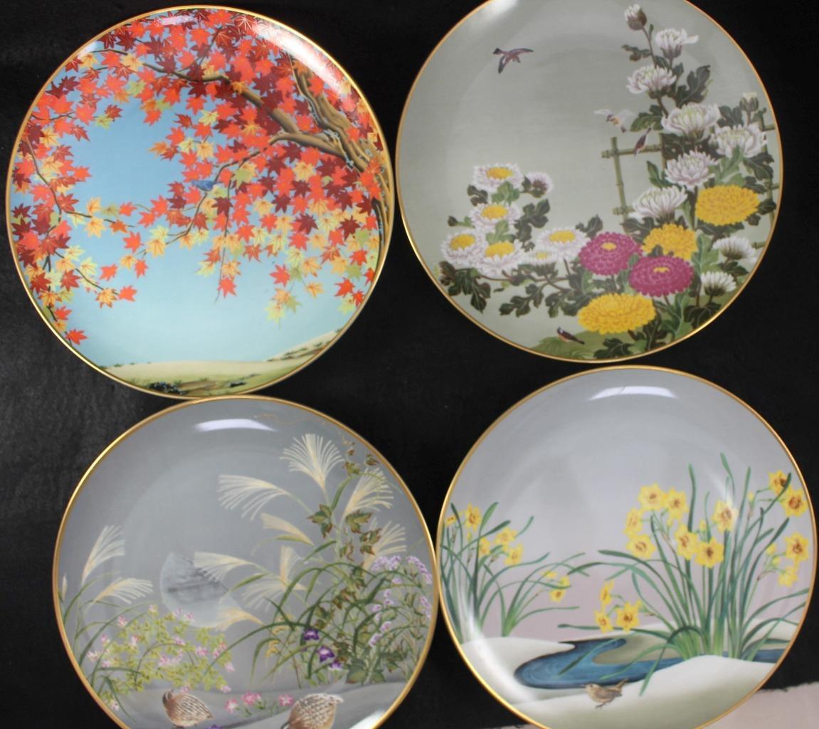 Franklin Mint Birds and Flowers of the Orient Set of Four