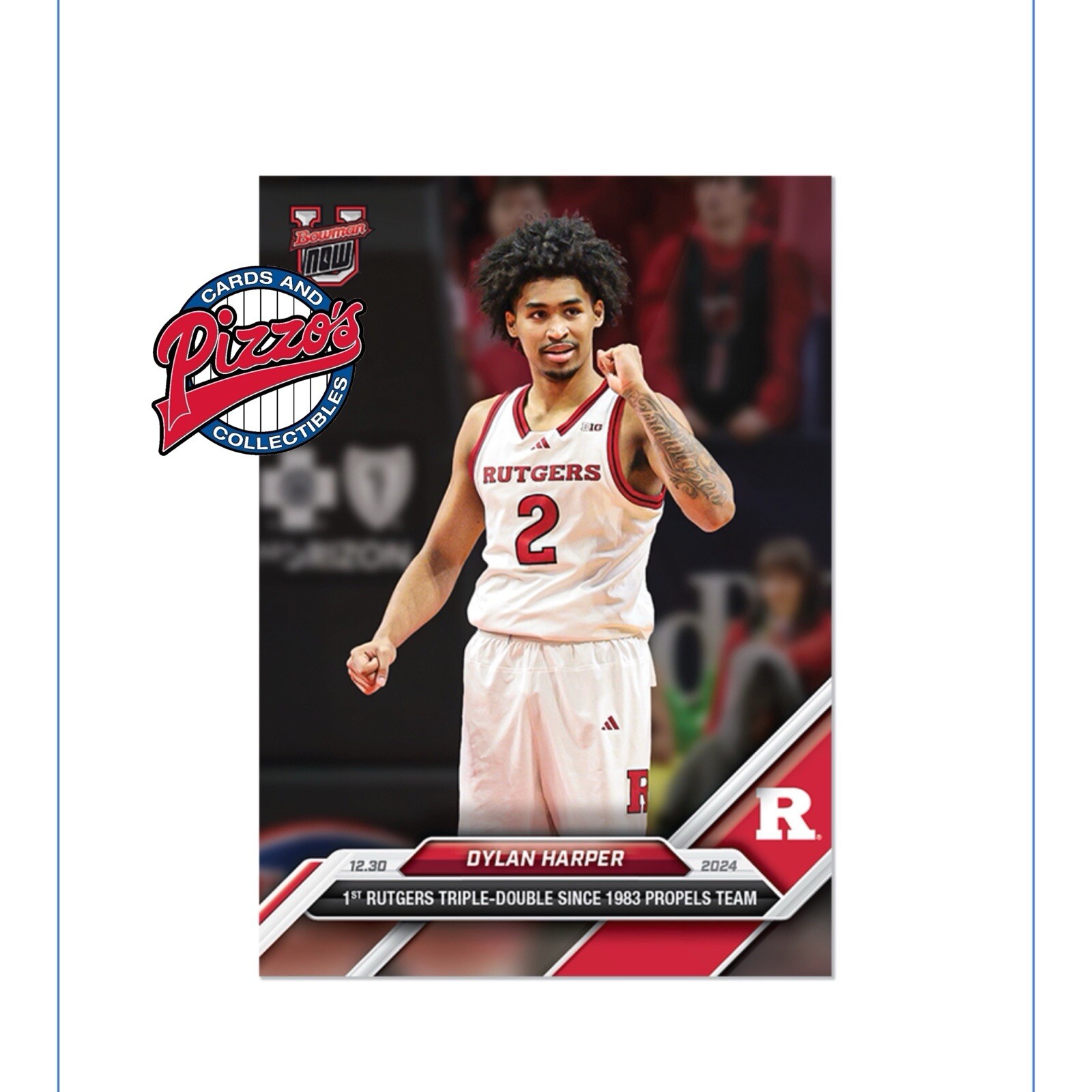 Dylan Harper Triple-Double 2024-25 Bowman U NOW Basketball Card: 38 In Hand