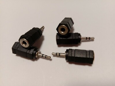 10 pcs Nickel Plated Audio Stereo 2.5mm Plug to 3.5mm Female Jack Connector