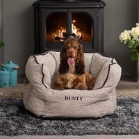 Bunty Regal Oval Dog Bed Soft Washable Cushion Warm Luxury Oval Pet Nest Basket