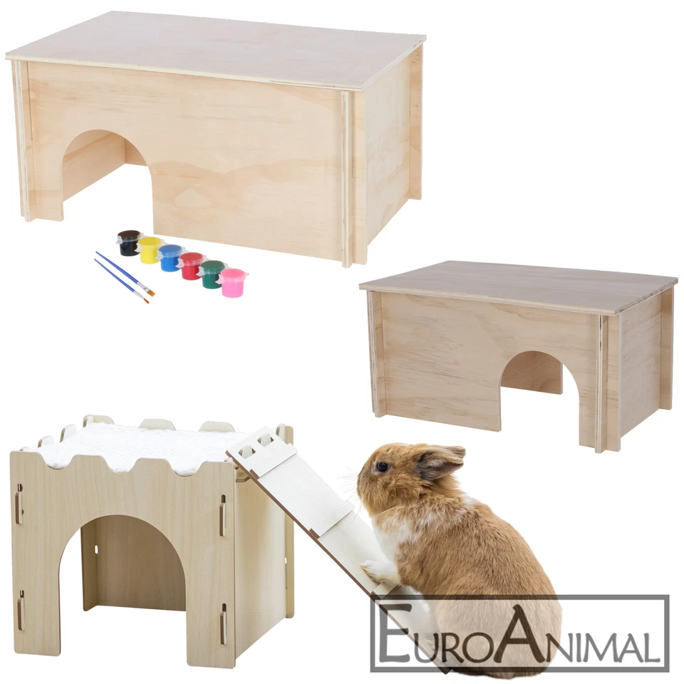 KERBL Nagerhaus Kleintierhaus Kaninchenhaus Burg Hasenhaus; aus Sperrholz