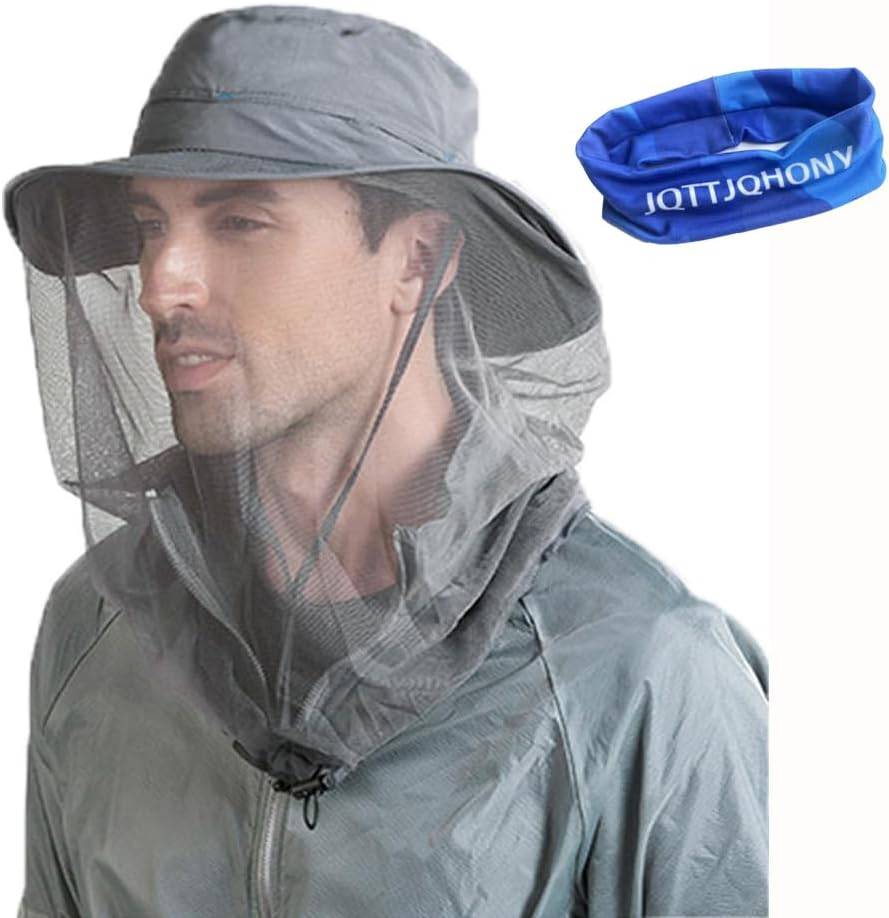 Sun Hat with Mosquito Net for Men Women Safari Fishing Boonie Cap