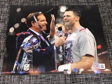 JIM NANTZ SIGNED AUTOGRAPH 8X10 PHOTO SUPER BOWL CBS TOM BRADY BECKETT BAS COA