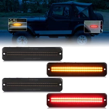 LED Front Rear Fender Side Marker Lights For Jeep Cherokee CJ5/6/7 J10/20 Pickup