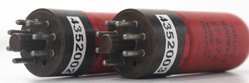 EF37A Philips, Sharp cut off pentode, Red Coated Glass, Made in Holland 2pcs 1MP - Picture 7 of 7