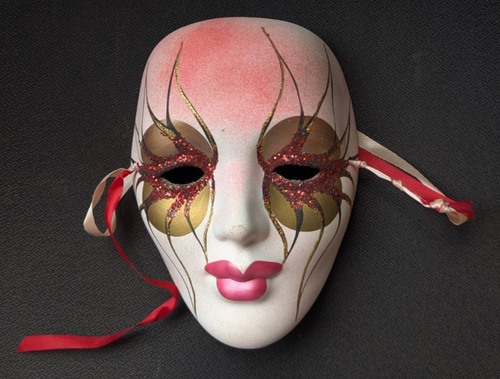 Maschera viso in porcellana dipinta a mano di Becky cJones - Foto 15 di 18