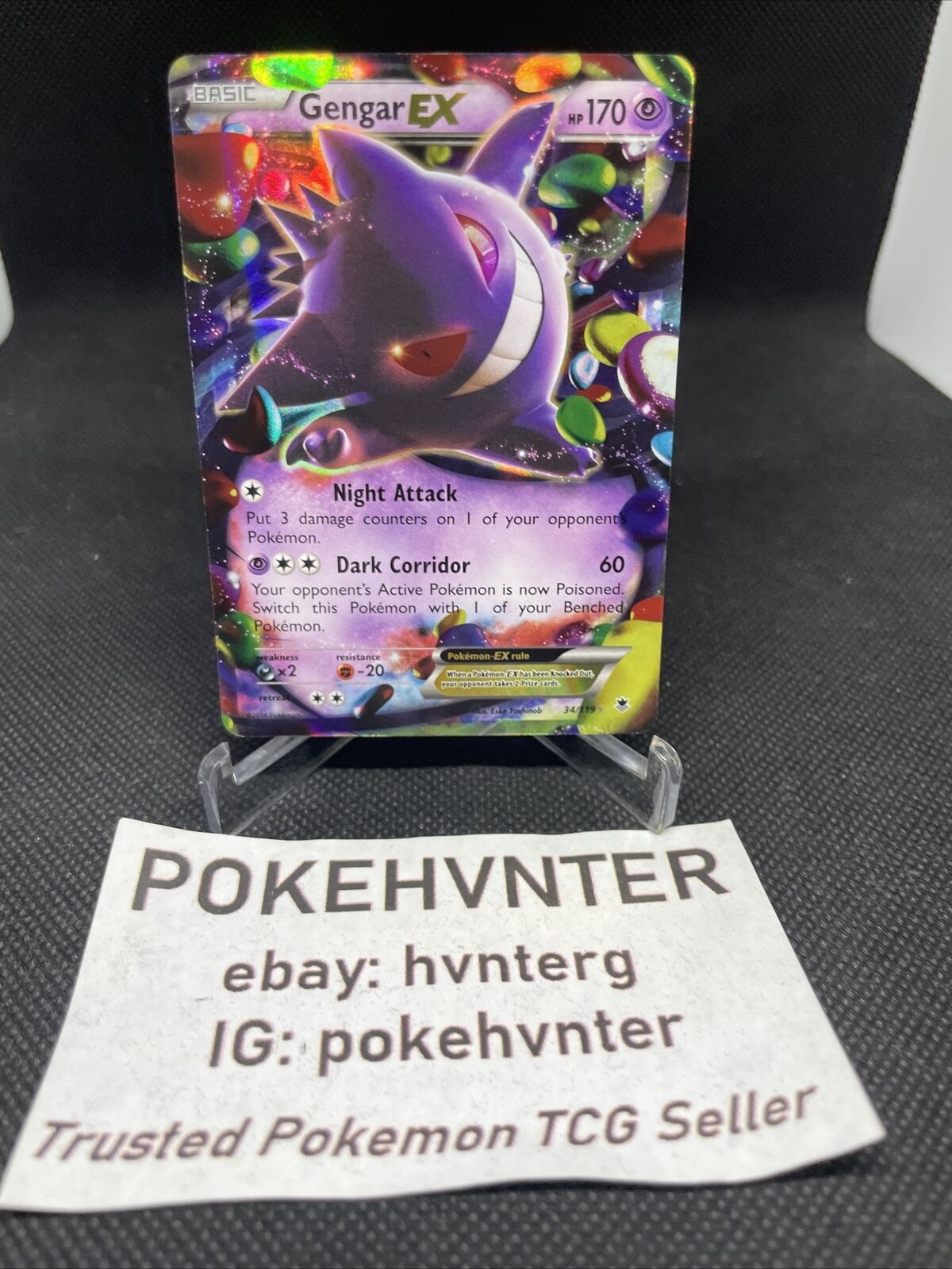 Pokemon 2014 XY#4 Phantom Gate Series Mega Gengar EX Holofoil Promo Card  #079/XY-P