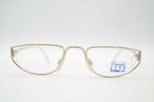 Vintage Charmant 4090 Titanium Gold Silver Oval Glasses Frame NOS
