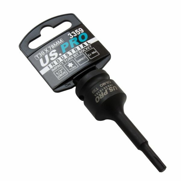 US PRO INDUSTRIAL 1/2"" dr Impact Torx Bit Socket T30 x 78mm  NEW 3359