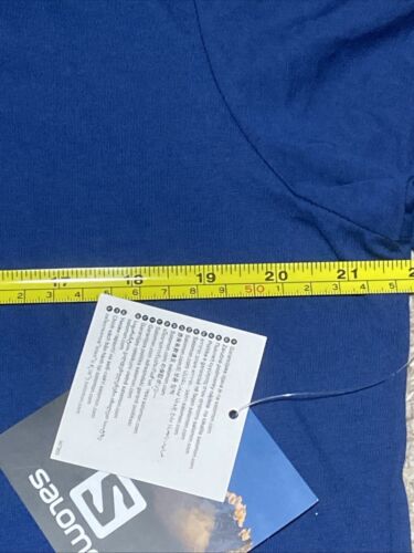 Salomon Shirt Shirt Sleeve Size Large Active Running Gym BNWT Blue - Picture 6 of 9