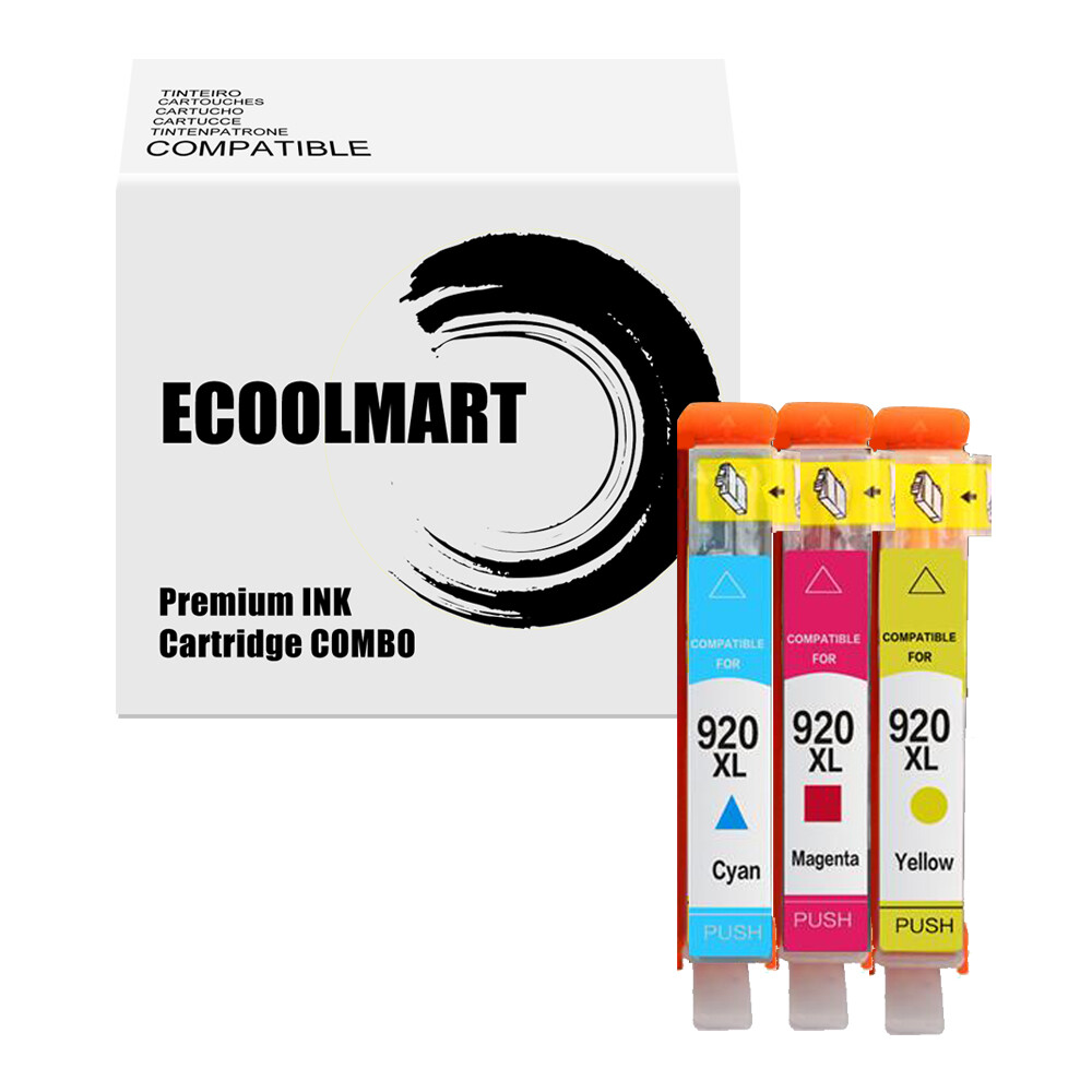 3 Ink Cartridge replace for HP 920 XL Officejet E709a E710a E809a 6500A 7000A