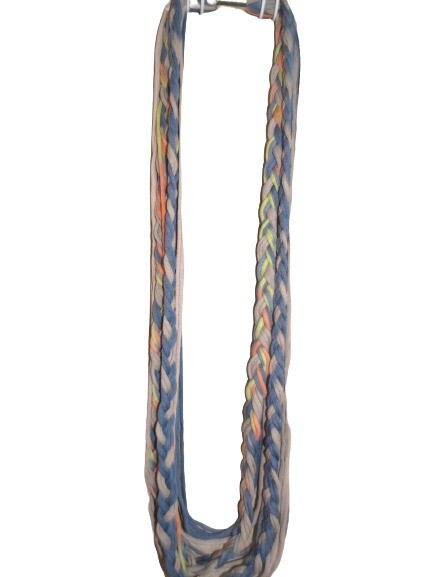 Unique Gift! T-Shirt Yarn Infinity Scarf Fabric Necklace R099