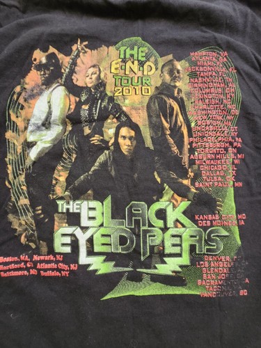 The Black Eyed Peas Concert T Shirt 2010 The End Tour Size Large Rare Design - Picture 2 of 6