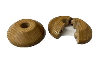 x2 (10 mm) OC - Mikrobohrung Eiche geölte Rohrabdeckung / Radring / Kragen / Rose