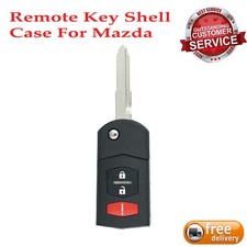 For 2010 2011 2012 2013 2014 Mazda 2 3 5 3-button Remote Flip Key Fob Case Shell