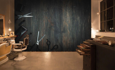 3D Haarschnitt Barber Shop C4165 Geschäft Tapete Wandbild Fototapete Handel Ann