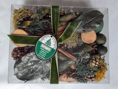 Pier 1 Imports Holiday Forest Potpourri Flocked Evergreen Cones Cinnamon Sticks