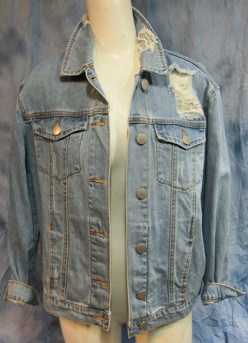 MEDIUM DENIM JEAN JACKET BUTTON 