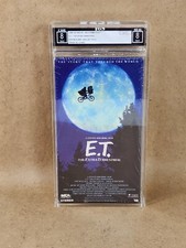 E.T. 1988 VHS Tape IGS Graded  CASE 8 Near Mint  SEAL 8 Near Mint  Green Flap