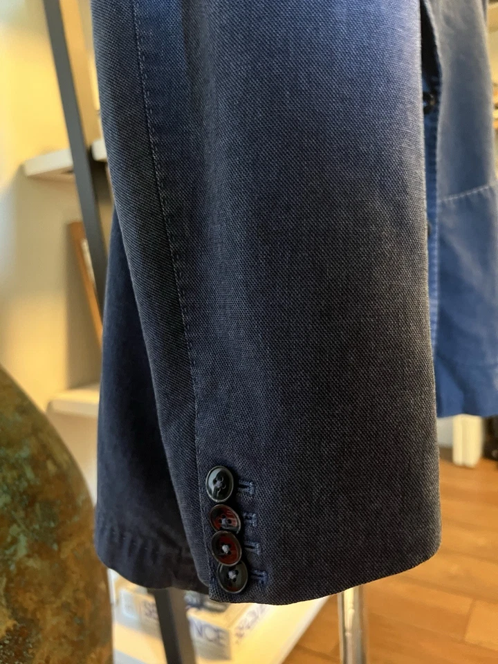 Abrigo deportivo LBM 1911 azul algodón - talla 56eu/44R Foto 2 de 4