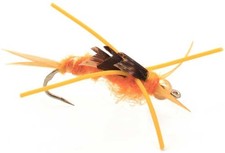 Barbless Gold Bead Kaufmann's Golden Stone Fly with Rubber Leg - 6 Flies Size 12