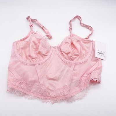 Auden Women's Pink Lace Longline Lingerie Corset Size Small