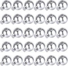 30Pcs Crimp Beads for Jewelry Making, Silver Spacer Beads Metal Bead Stopper Cri