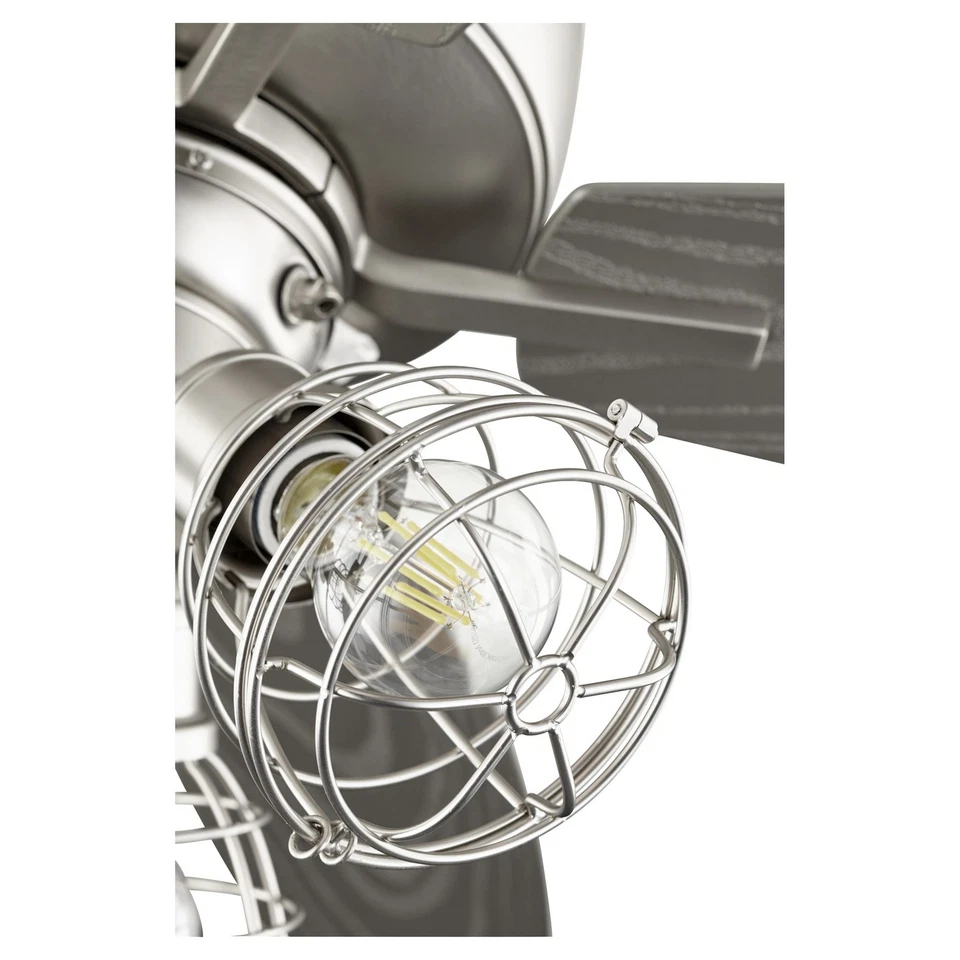 Satin Nickel 52"Patio Fan from the Breeze Patio Collection - Image 2 of 2