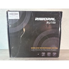 Riworal RU700 Wireless Microphone System Dual Channel for Karaoke PC Church PA