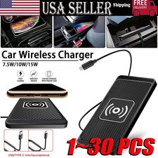Wireless Car Phone Charger Fast Charging PadMat For iPhone Samsung Universal LOT